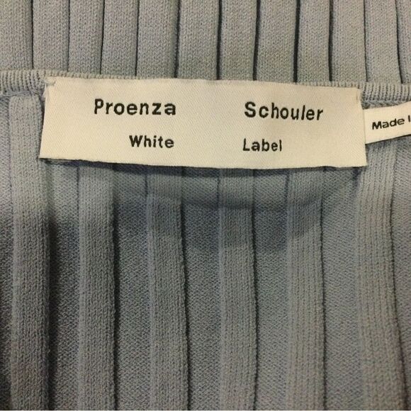 PROENZA SCHOULER White Label Lightweight Rib Knit V-Neck Top - Picture 6 of 9